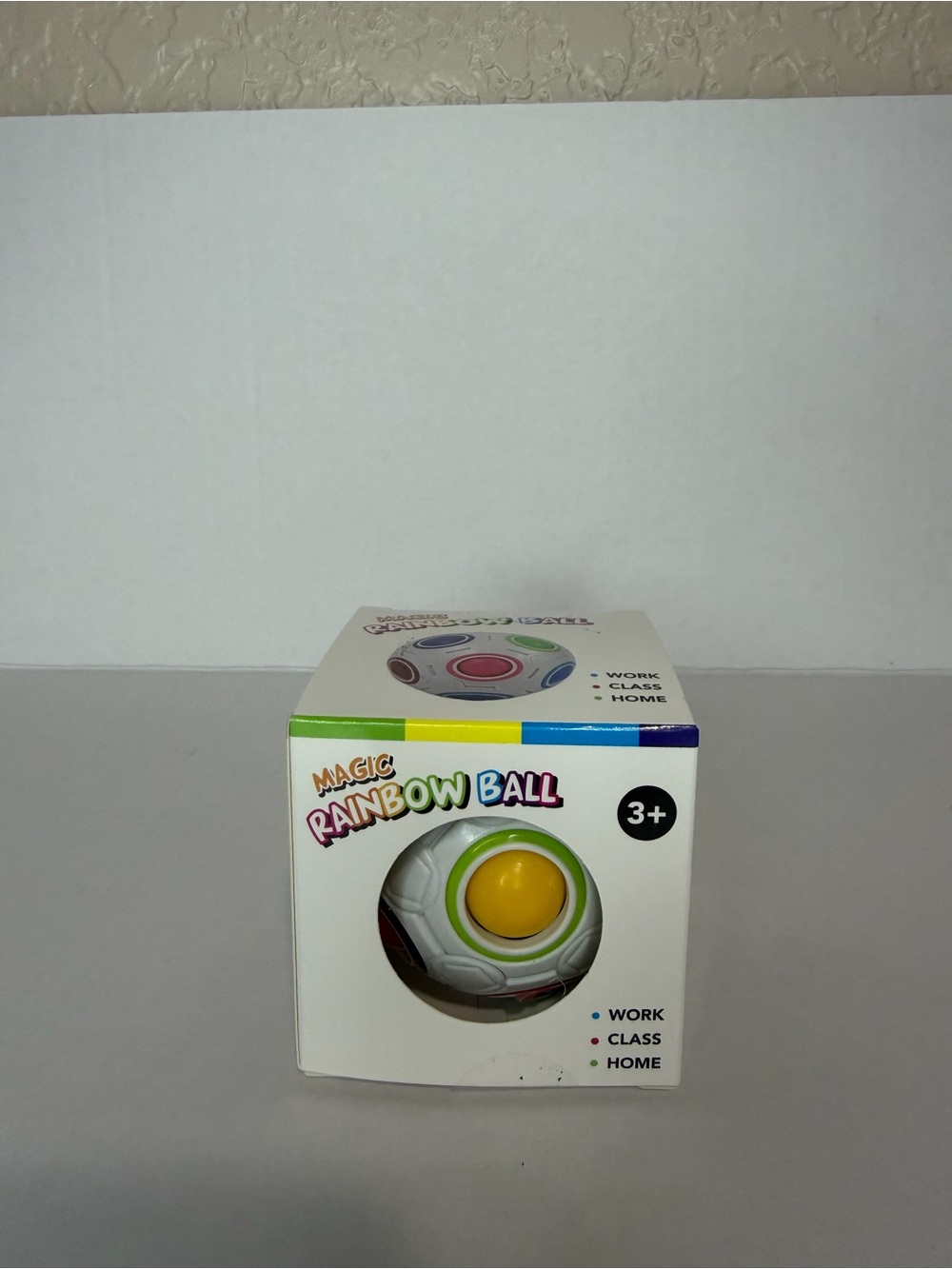 Magic Rainbow Ball - White with Yellow, Green, Blue, Red Accents